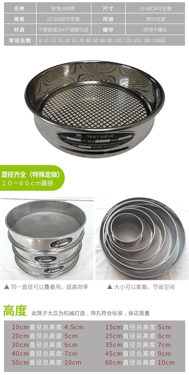 標(biāo)準(zhǔn)篩型號